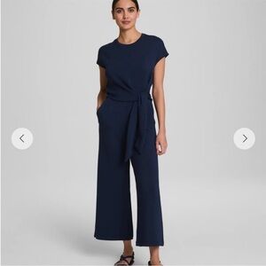 NWT AirEssentials Tie Waist Jumpsuit Navy 1X
